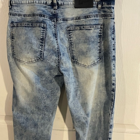 Classic Distressed Blue Straight Jeans - Picture 8 of 9